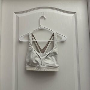 Lululemon Athletica White and Tan Sports Bra